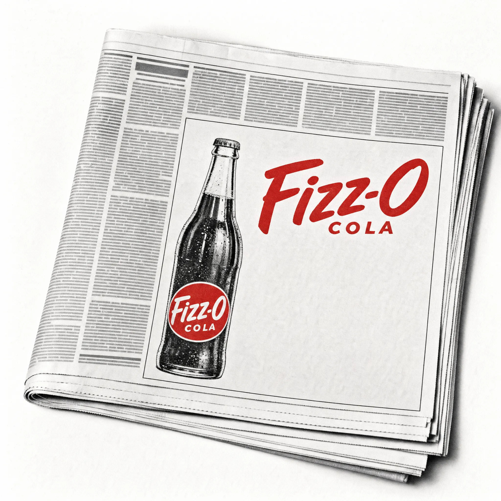 Artwork for Ad concept: A Fizz-O Cola ad in the newspaper