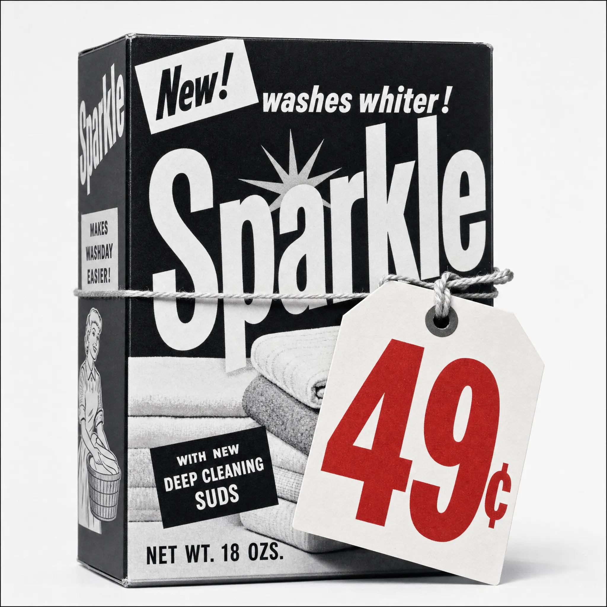 Artwork for Price viability: Sparkle wearing its 49 cent swing tag